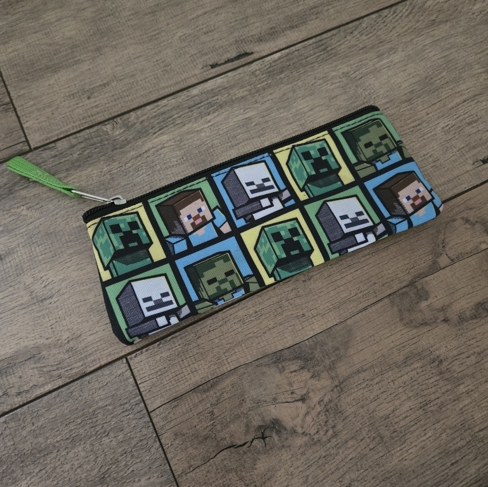 Minecraft Character Pencil Case - Green and Blue
